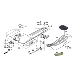 Honda MB50/MB80 Buddy Seat Kraftstofftank