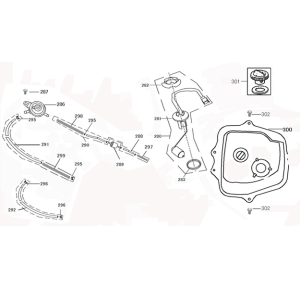 Benzintank China Classic S dunkelblau