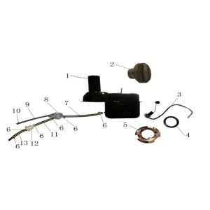 Benzintank China GT weiß