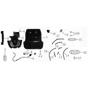 Benzintank China Touring rot