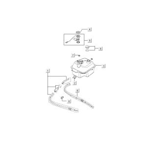 Benzintank Kymco Agility 10' 4-Takt weiß silber