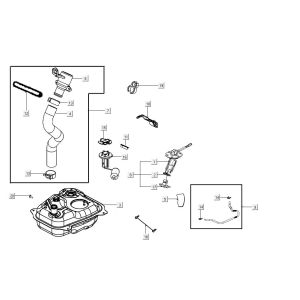 Kraftstofftank Kymco Agility 16'+ 4-Takt-Einspritzung euro4 Rot