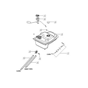 Benzintank Kymco City 16' 4-Takt schwarz
