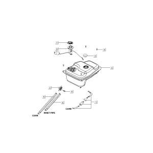 Benzintank Kymco Super8 4-Takt ab 2009 weiß