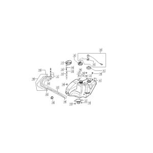 Benzintank Kymco Super9 AC 2-Takt nm gelb - schwarz