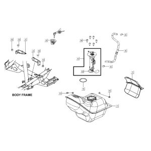 Kraftstofftank Kymco Xciting 400i Matt Black