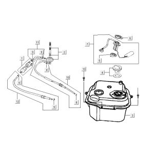 Kraftstofftank Kymco Yup 2t Wechselstrom klassisch grün