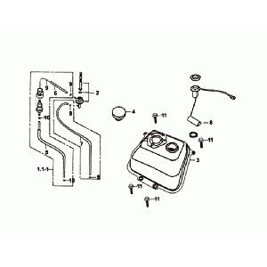 BENZINTANK - ZUGSTAUBSCHWIMMER Sym Orbit II Euro 4 Mattgrau