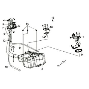 Powertank - Benzin Wähler Sym Tonik (WH8018P) weiß