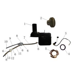 Benzintank Turbo RG50 rosa