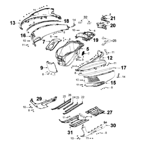 Beplating Peugeot Django 125 Allure E3 2014-2017 CHOCOLATE (K2)