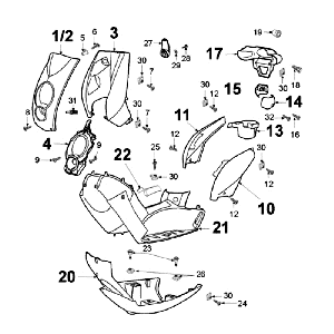 Überzug Peugeot Ludix 12 schwarz