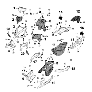 Überzug Peugeot Speedfight 3 AC Schwarz