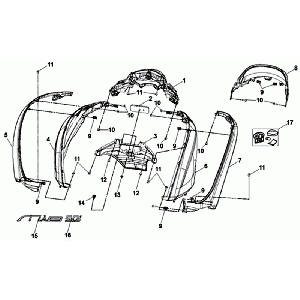 Beschichtung Sym Mio 50I (WH-8018P/BK-001C) weiß/schwarz