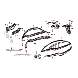 Sym Symphony ST 200I Hellschwarze Beschichtung (BK-7C)