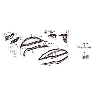 Überzug Sym Symphony ST euro4 (BK-7C) hellschwarz