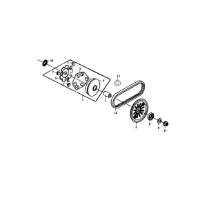 Keilriemen mit beweglichem Flansch Sym Jet 14