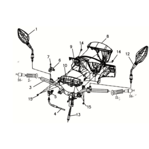 KPL-Scheinwerfer Sym Symphony ST 125I E4 Blau/Schwarz/Silber (BU-280S/BK-001C/S-882U)