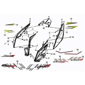 Körperabdeckung Sym Orbit III 50 E5 Niederländisches Weiß (WH-006)