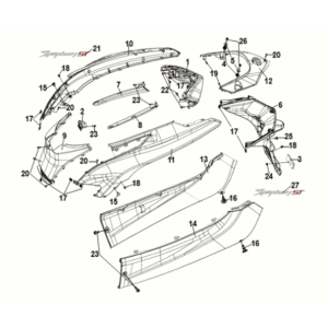 Körperabdeckung Sym Symphony ST 50 E5 Schwarz (BK-7C)