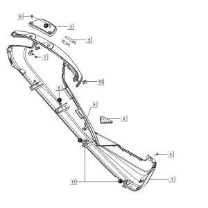 Seitenverkleidung links Niu M1 mattschwarz
