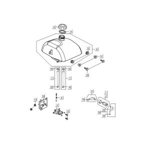 Benzintank Kymco Maxxer 90 Schwarz