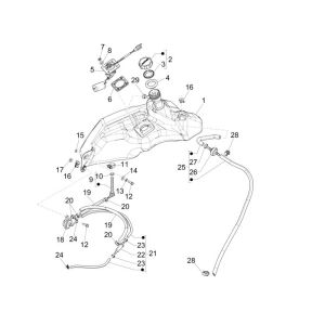 Benzintank Vespa Sprint 45km 4-Takt 4-Ventil
