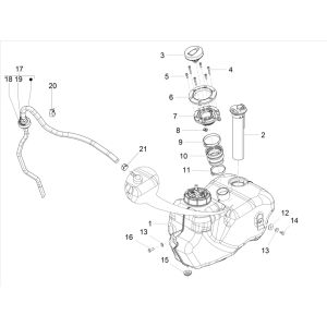 Kraftstofftank Piaggio Beverly 300 IE ABS E4 2016 - 2020 (EMEA)