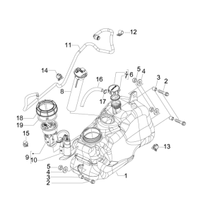 Benzintank Piaggio MP3 300LT Sport 2009-2014