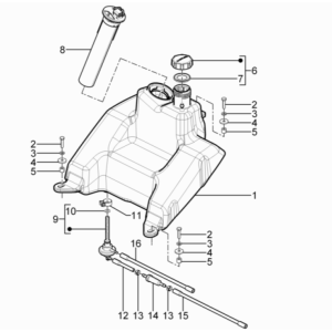 Gastank - Tankschwimmer - Piaggio Typhoon 50 2-Takt Euro 3 2011 Vakuumventil