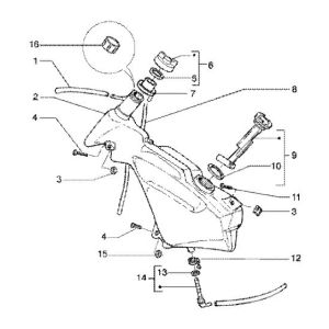 Benzintank Gilera Runner 180cc FXR 2-Takt