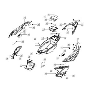 buddy box AGILITY 16+ 4T 200i Mattes Metallic-Silber