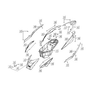 Helmfach Kymco VP50 4t ac techo silber