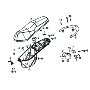 Autositz/ Heckträger Sym Jet 14 125I E4