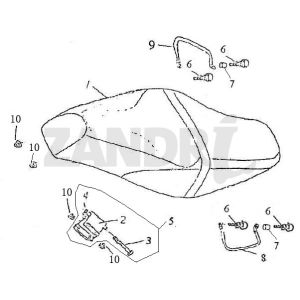Buddyseat BTC Grande Retro GT1 weiß schwarz