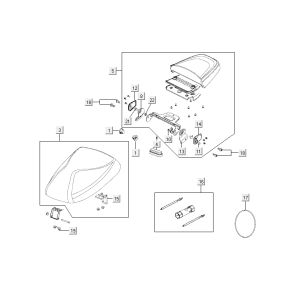 Buddyseat Kymco Agility Fat 12' 4-Takt gelb