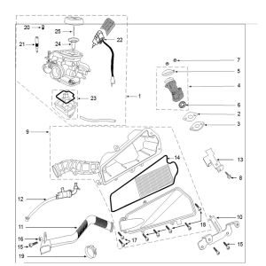 Vergaser-Luftfilter Peugeot Speedfight 3 4-Takt