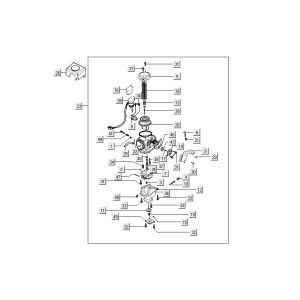 Vergaser - choke Kymco People S 4-Takt Dunkelgrau