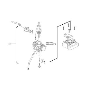 Vergaser Kymco Agility 16'+ 4-Takt-Einspritzung euro4 Rot