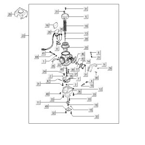 Vergaser Kymco Vitality 4t ac diamantschwarz