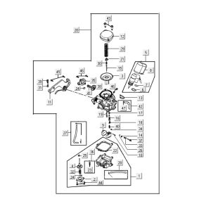 Vergaser Kymco VP50 4t ac techo Silber