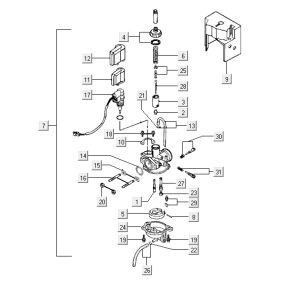Vergaser Kymco Yup 2t Wechselstrom klassisch grün