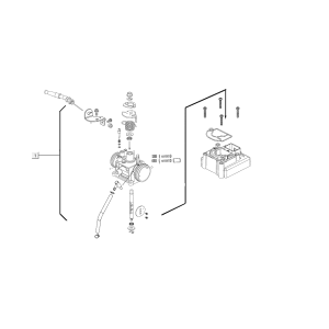 Vergaser Kymco People S 50i E4 Blau