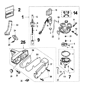Vergaser Peugeot Fox Lieferung Rot