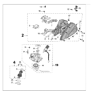 Vergaser Peugeot Tweet alt weiß
