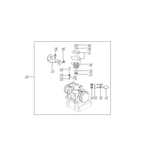 Vergaser Kymco Agility Delivery 4-Takt euro4 weiß