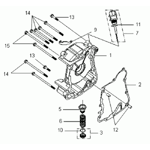Kurbelgehäuse rechts SYM VS 125 Euro3 original