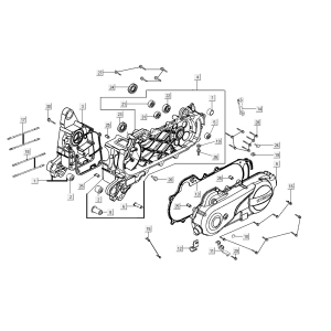 Kurbelgehäusedeckel Kymco Agility Delivery 4-Takt euro4 weiß