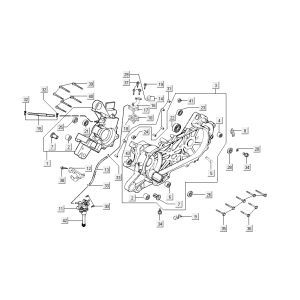 Kurbelgehäuse Ölpumpe Einlass Kymco Grand Dink 2-Takt Anthrazit