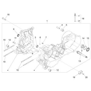 Carter Vespa Primavera 45km 4-Takt-4-Ventil-Motor
